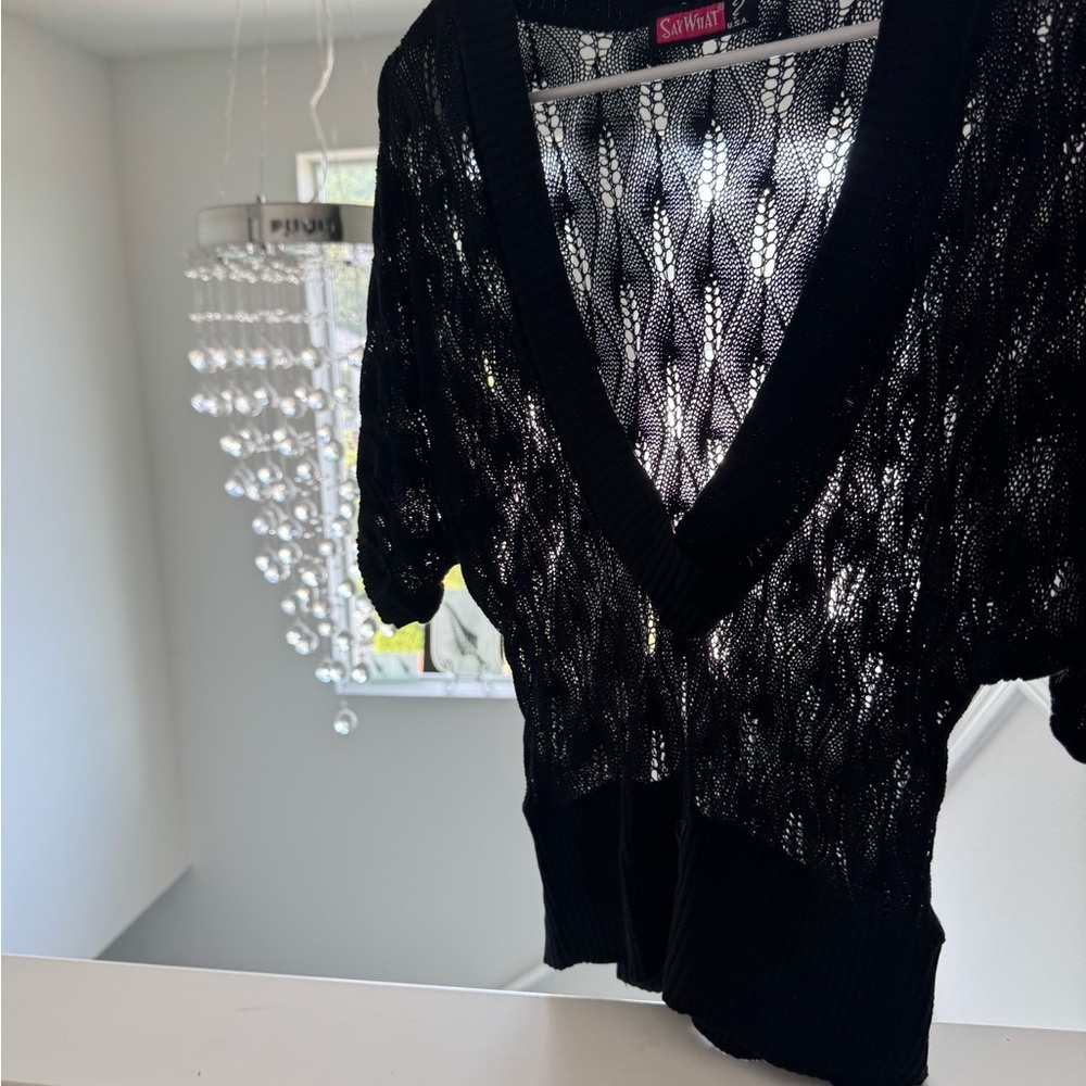 Black V-Neck Women's Sweater